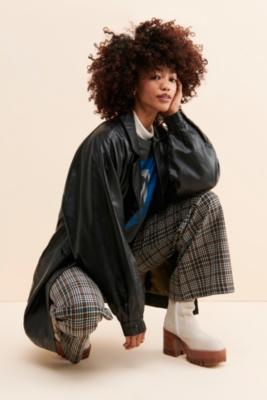 Vegan Leather Car Coat | Nuuly