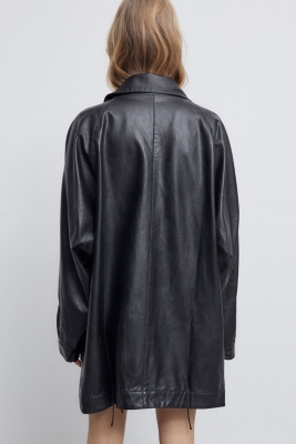 【COOR】韓国人気 ★ vegan leather car coat ★ Vegan Leather Car Coat | Nuuly