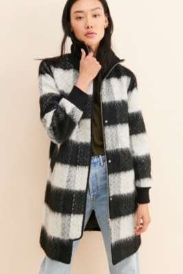 Brushed Buffalo Plaid Coat Nuuly