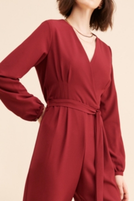 Pleated Front Tie Jumpsuit Nuuly