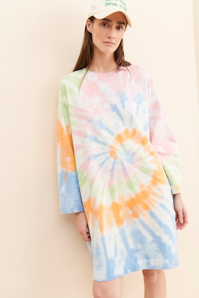 white christmas dresses Simenual Tie Dye Drawstring Side Slit Women Maxi Dresses Strap Sleeveless Party Club Fashion Slim Backelss Bodycon Halter Dress Blue / L main image 0