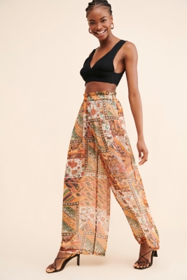 Paisley Palazzo Pants | Nuuly Rent