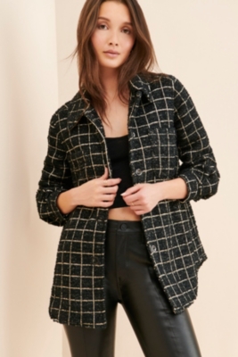 Warehouse chenille 2025 tweed jacket