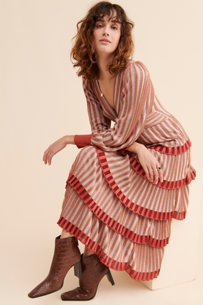 cecilia prado maxi dress Cecilia Prado Deep V Tiered Maxi Dress