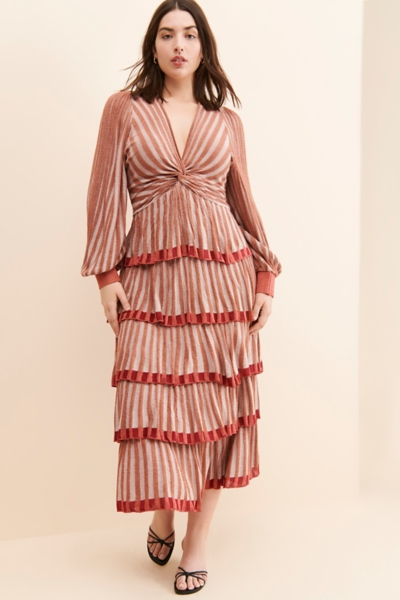 chinese dress ladies Cecilia 100% Cotton Smocked Maxi Dress in Wisteria Foliage main image 1