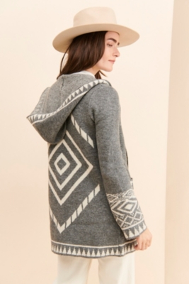 Geometric Hooded Cardigan | Nuuly