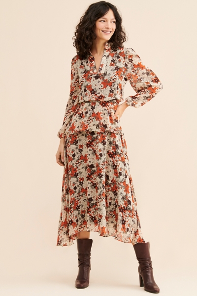 Isla Peplum Midi Dress | Nuuly