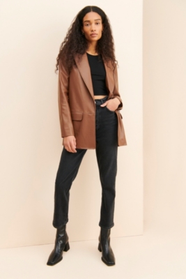 【PlaceStudio】Unisex Vegan Leather Crack Single Blazer MUSINSA | PLACE STUDIO Vegan Crack Overfit Single Button