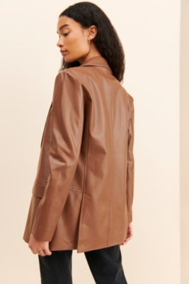 【PlaceStudio】Unisex Vegan Leather Crack Single Blazer MUSINSA | PLACE STUDIO Vegan Crack Overfit Single Button