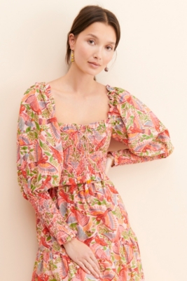 Macaw Flight Smocked Dress