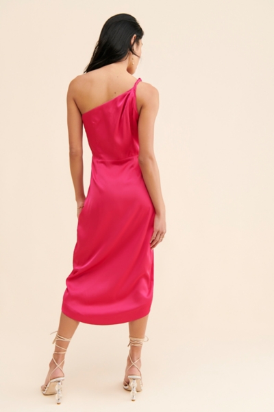 open lace back dress Khari One Shoulder Gown  AMUR