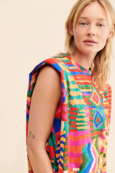patch t shirt dress Lola + The Boys Mod Patch Stripe T Shirt Dress, 6