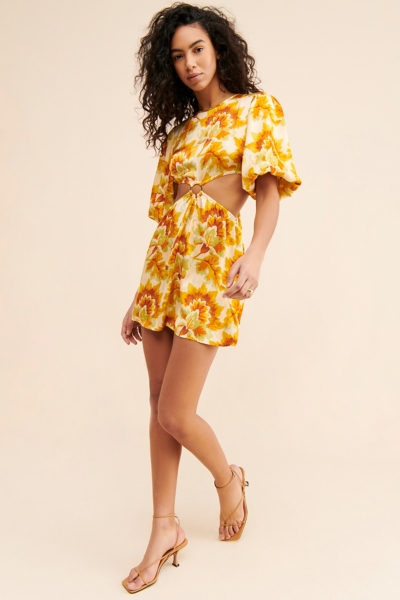 ring mini dress Dejonge Long Sleeve Ring Mini Dress | Black | Womens