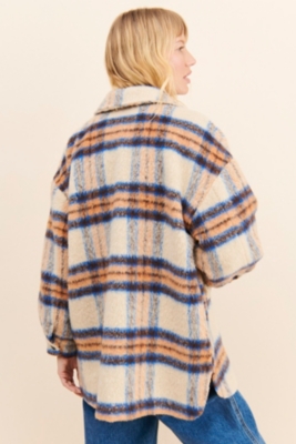 Oversized checked jacket best sale