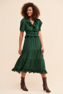 Ruffle Plaid Maxi Dress Nuuly