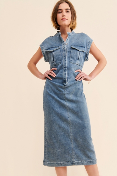 lira denim dress Claire Dress  Paloma Lira