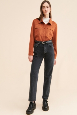 Hannah Faux Suede Shirt Jacket | Nuuly Rent