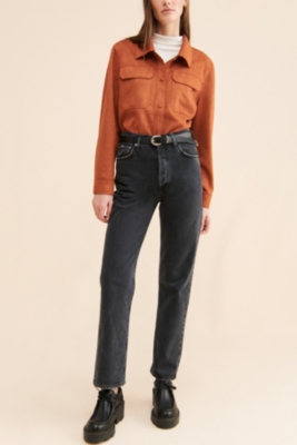 Faux suede hot sale shirt jacket