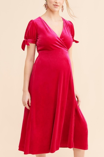 strapless open back dress Flirty Plus Size Wrap Dress | Flounce Wrap Dress