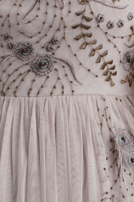 Stargazer Valetta Empire-Waist Backless Gown