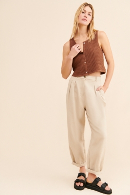 ★2024SS新作★ROMANTIC CROWN★DOUBLE LINE WAFFLE KNIT VEST ☆2024SS新作☆ROMANTIC CROWN☆DOUBLE LINE WAFFLE KNIT VEST