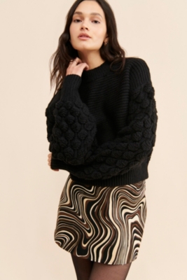 Bubble Knit Sleeve Sweater | Nuuly