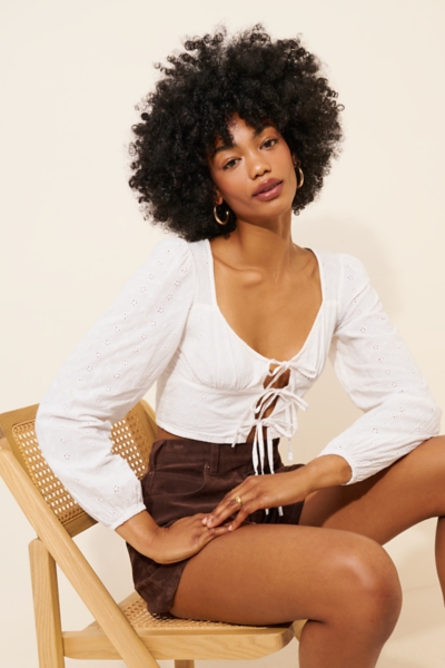 Broderie Crop Top | Nuuly