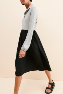 Mixed Media Quarter Zip Dress Nuuly