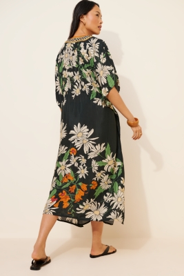 V-Neck Floral Kaftan