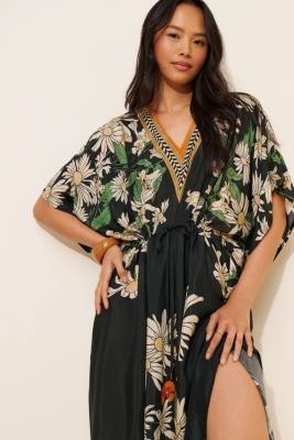 V-Neck Floral Kaftan