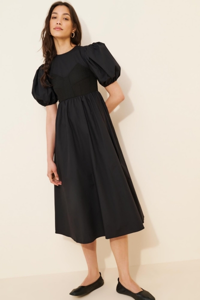 bodycon midi shirt dress Black Bodycon Midi Dress - All Dresses