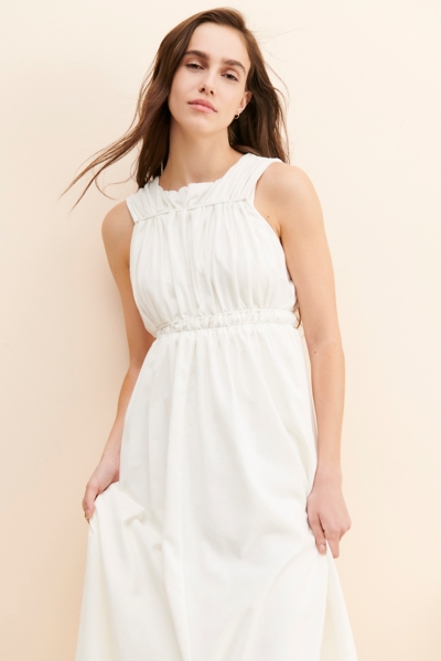 willa knit dress Midi organic cotton shawl
