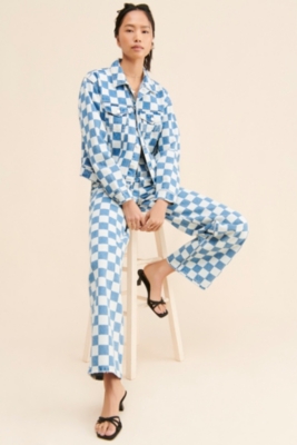 Checkerboard Denim Jeans | Nuuly