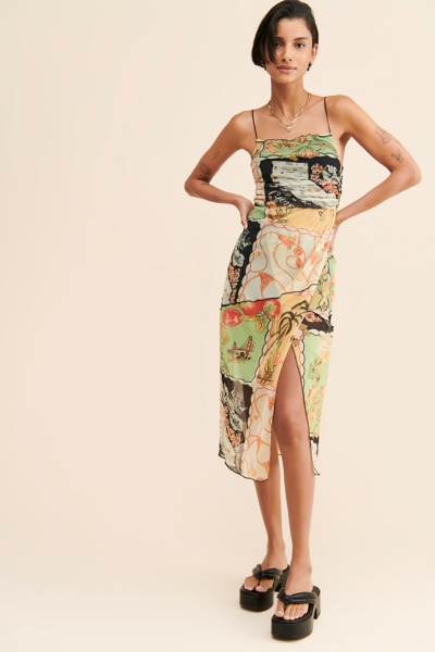 gold metallic strapless dress Calypsa Dress – Retrofete