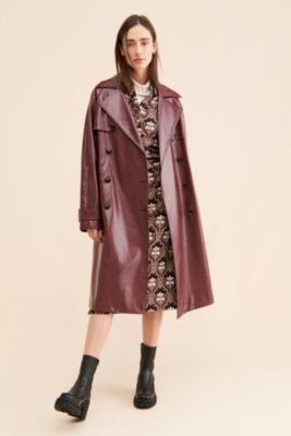edge rupert☆山羊革☆leather“trench coat Men's Leather Trench Coat Good Quality 100% Genuine Leather