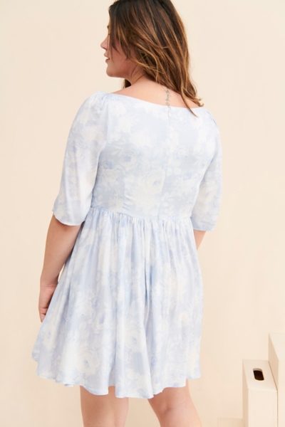 blue swan dress Undersea Blue [Swan Wonderland] Embroidery Bowknot Lace-Up Short Front Long Back Irregular Sweet Ballet Lolita Jsk Dress