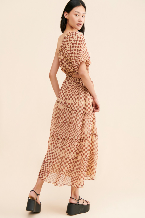 One-Shoulder Checkered Dress | Nuuly One-Shoulder Checkered Dress | Nuuly