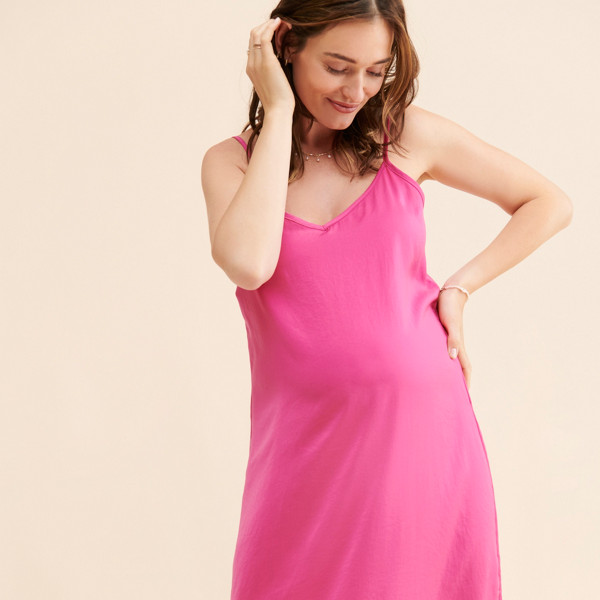 Maternity Satin Slip Dress
