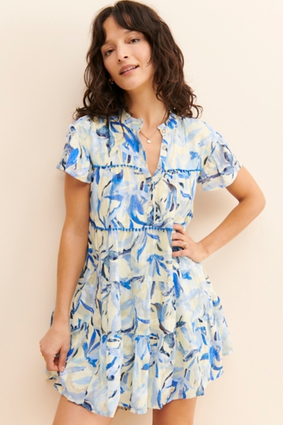 chinese dress ladies LAURA LINEN MINI DRESS