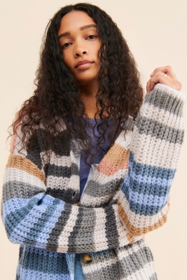 Striped Knit Cardigan Nuuly