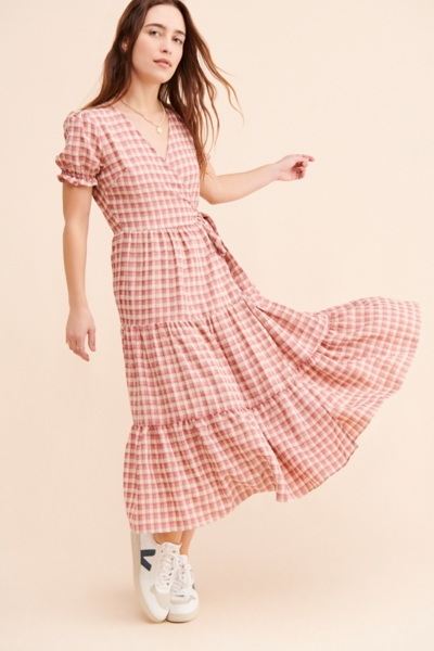 Victoria Plaid Wrap Dress | Nuuly