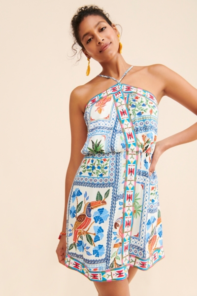 Tropical Tiles Embroidered Dress | Nuuly