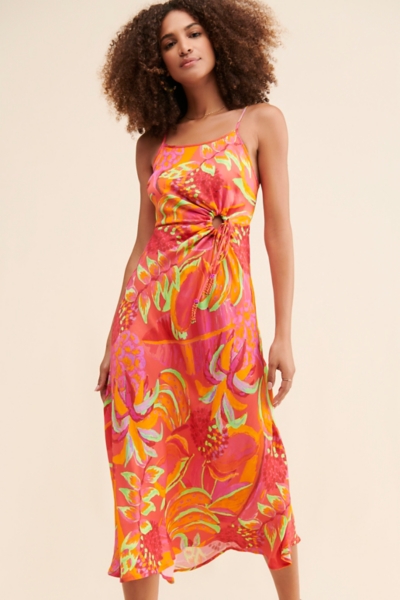 Fruit Brush Cutout Midi Dress | Nuuly