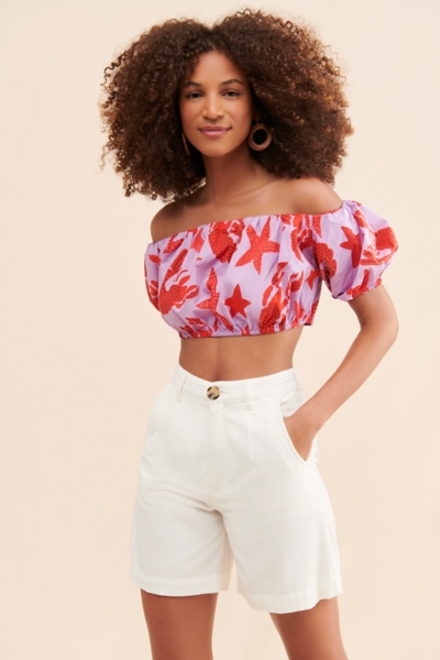 farm rio lobster sky mini dress Lobster Sky Crop Top