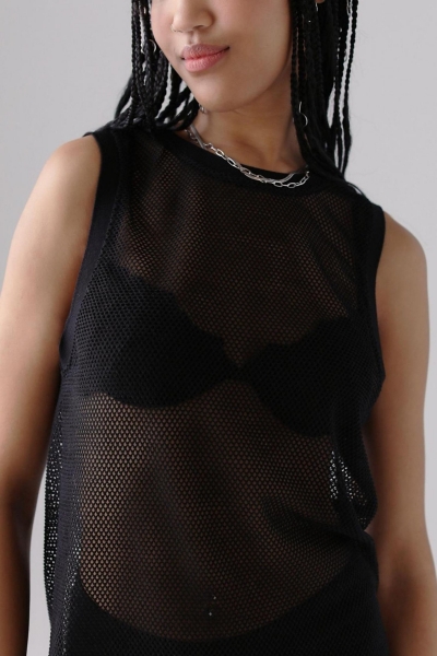 knee length dresses for ladies Mesh Sequin See-Through Long Dress