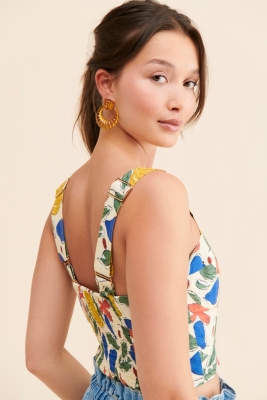 Lazlo Floral Bustier Top | Nuuly