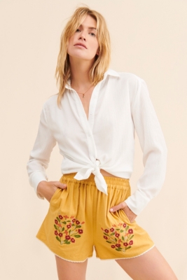 Caspia Embroidered Shorts