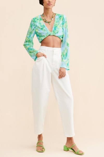 Floral Pleated Twist Top | Nuuly