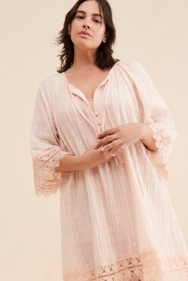 DEPOUND★韓国大人気 pintuck lace dress Lace Pintucked Tunic Dress | Nuuly