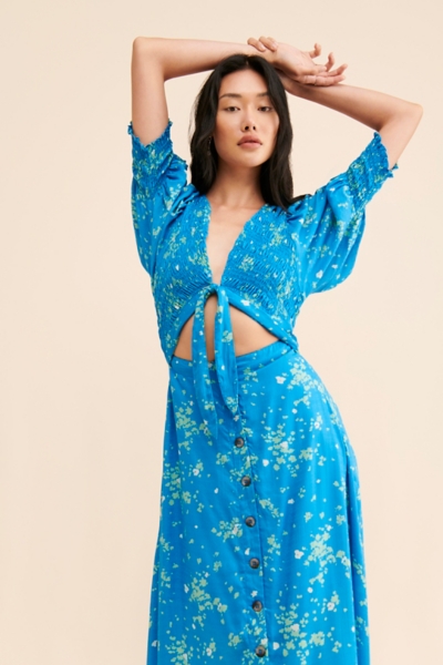 linen maxi dress with short sleeves Maxi MAMA-2 short sleeve linen dress